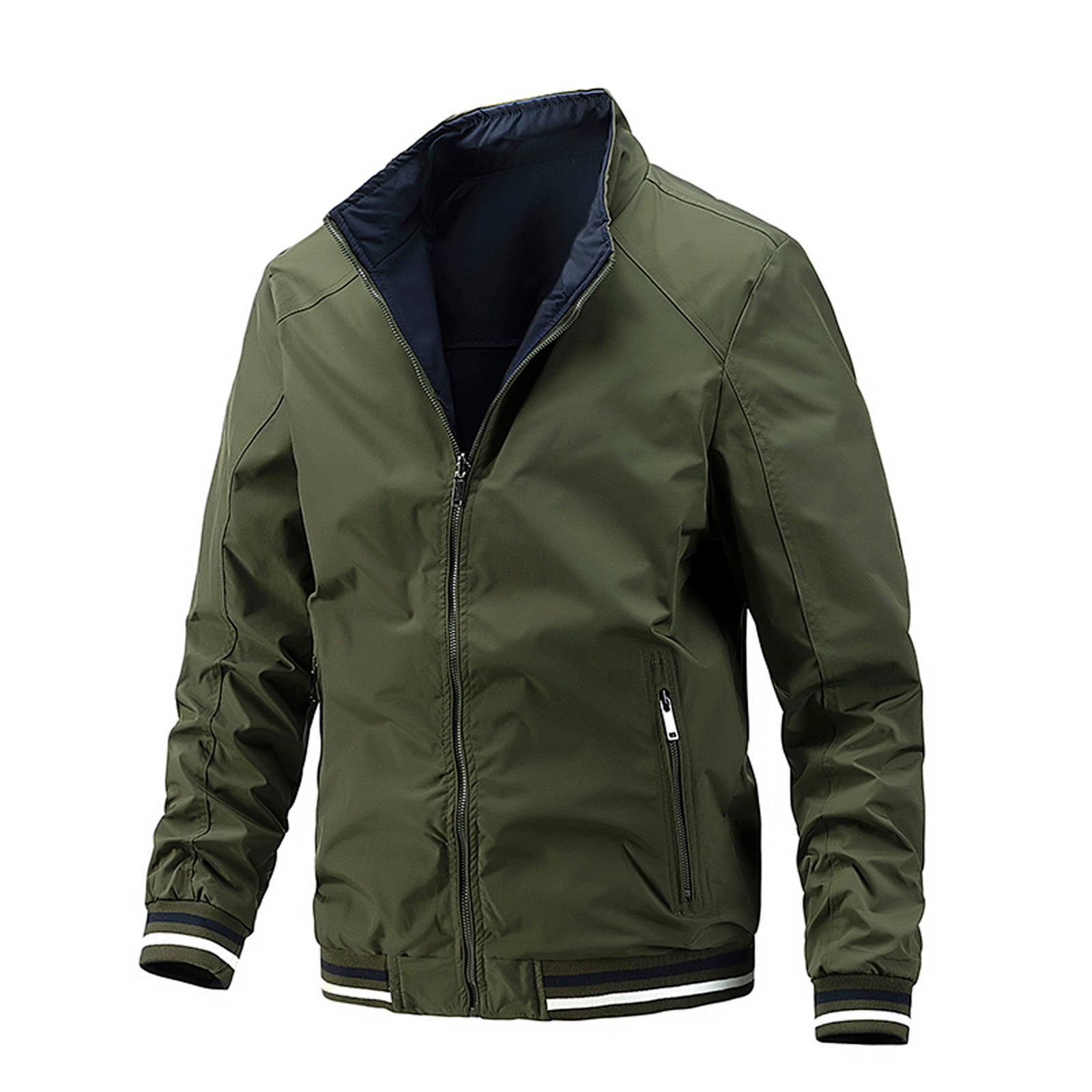 fvwitlyh Jackets for Men Short Winter Jacket Jacket Wear Both Sides On Casual Coats Autumn Winter Blouse Men Pockets Men s Coats Jacket Men Small Coats for Men Walmart