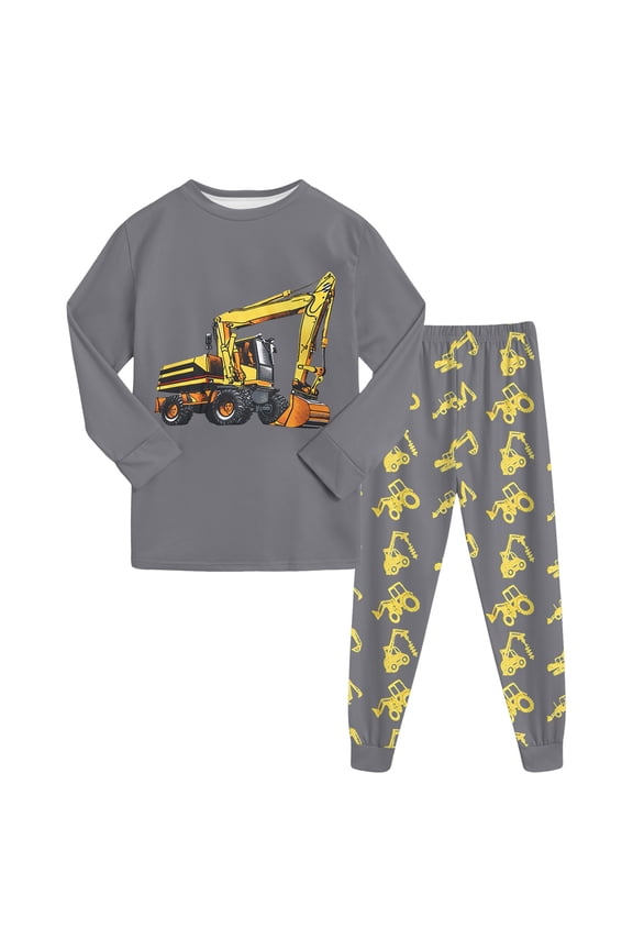 Kids Suits for Boys Baby Clothes Gender Neutral Baby Boy Girl Long Sleeve Sweatshirt Pullover Pant Fall Solid Color Outfit(Grey,2-3 Years)