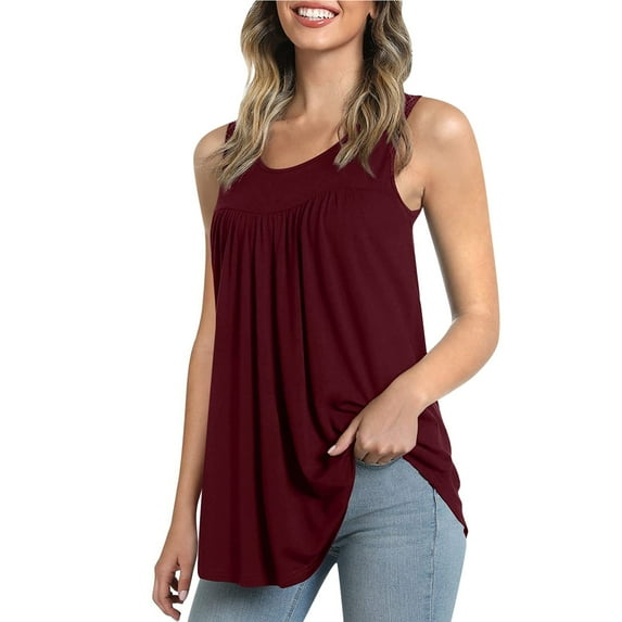 fvwitlyh Knit Tank Tops for Women Women's Sleeveless Henley Tank Tops Ribbed V Neck Button Down T Shirts Summer Slim Fit Tee Tops Small