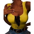 thumbnail image 1 of fvwitlyh Long Tank Tops for Women Basic Tank Tops for Women Undershirts Tanks Tops Lightweight Camis Tank Tops Yellow Large, 1 of 1