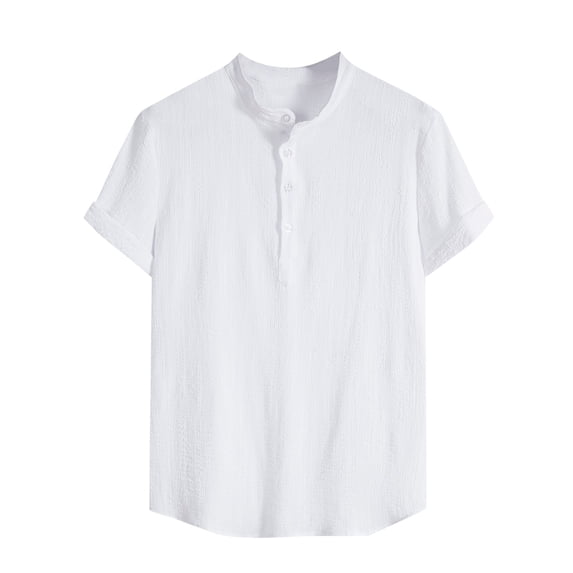 fvwitlyh Mens Dress Shirt Mens Casual Hawaiian Shirt Floral Short Sleeve Button Down Beach Shirts for Men White X-Large