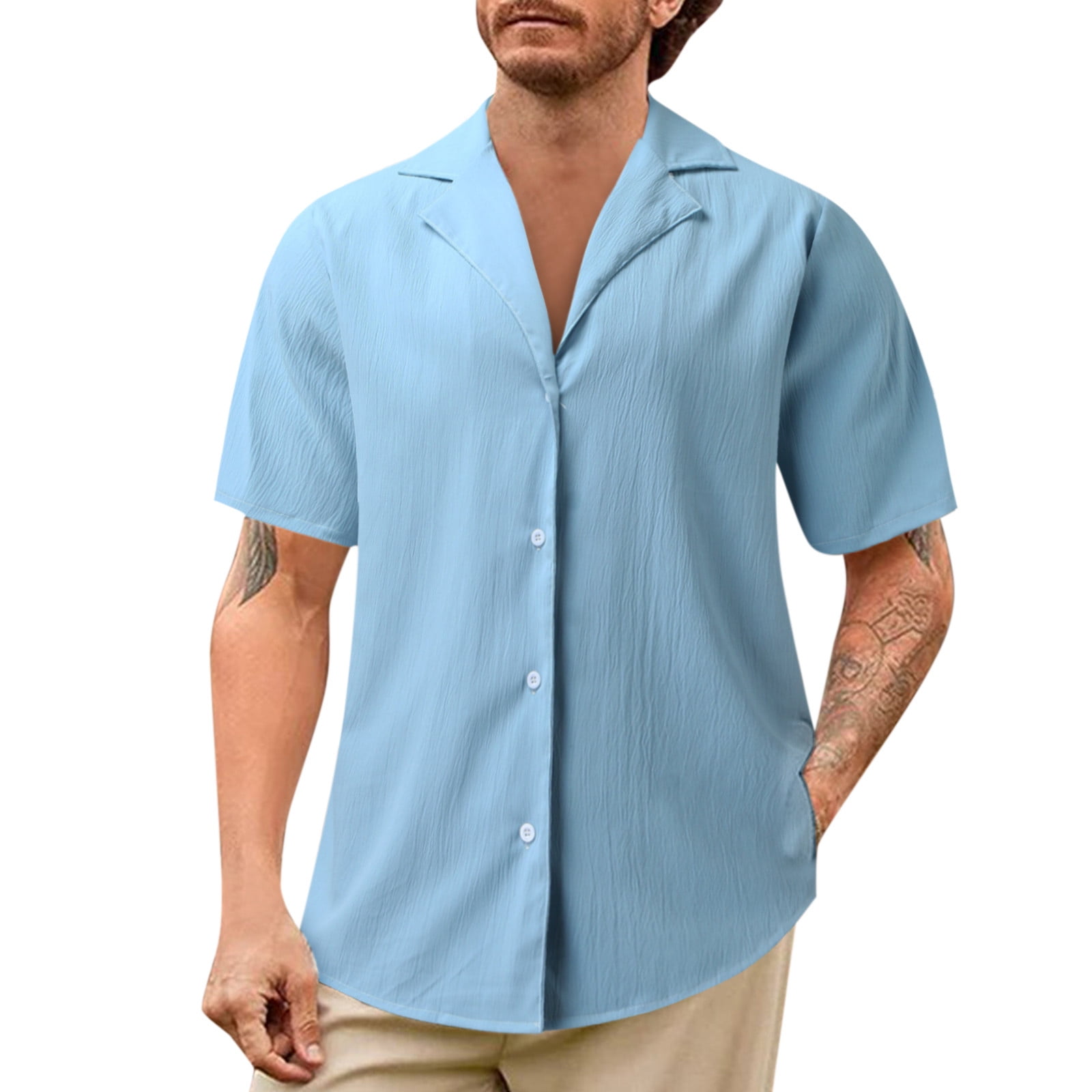  WYUTX Mens Hawaiian Shirt Casual Button Down Shirt