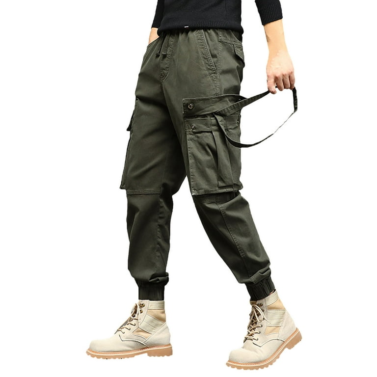 fvwitlyh Mens Pants Cargo Pants Mens 2022 Classic Fit Fashion Work Safety  Cargo Multi-Pocket Hiking Outdoor Recreation Pants Trousers