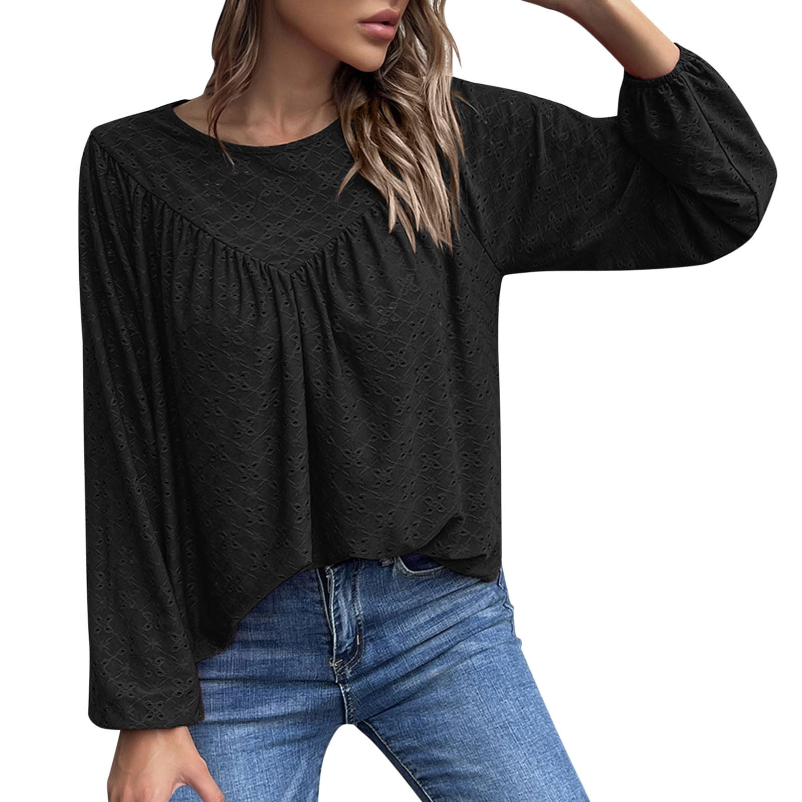 fvwitlyh Mimi Shirts for Women Women Waffle Button Down Shirt Casual