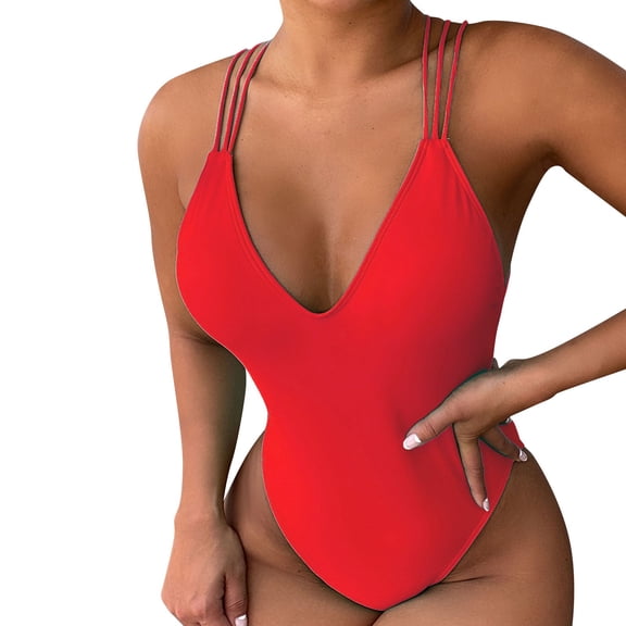 fvwitlyh One Piece Swimsuit Women Neon Football Shorts Women High Waist Solid Color Up Push Bikini Set Up Halter One Swimwear Swimwears Bikini Chain Womens Swimsuits