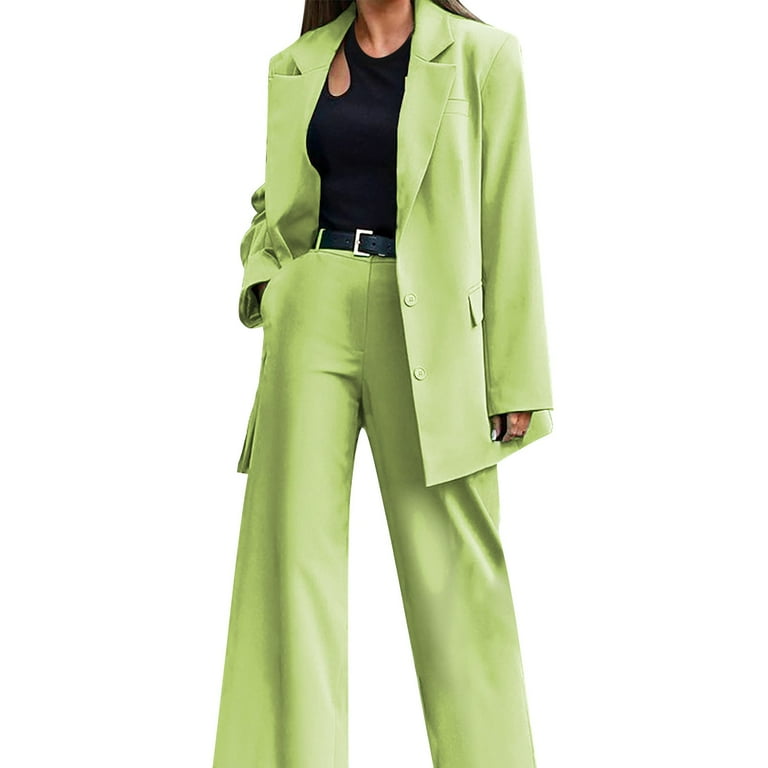 Women's plus size 2 2024 piece pant suit