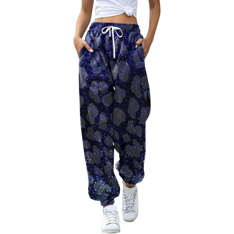 fvwitlyh Pants for Women Short Pants Women Casual Printed Sports Drawstring  Trousers Ladies Retro Loose Casual Women Wide Pants Casual Cotton Cargo  Pants Women 