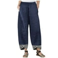 thumbnail image 1 of fvwitlyh Pants for Women plus Size Casual Pants for Women Elastic Casual Irregular Cotton Print Wide plus Size Business Casual Pants for Women 2x Cargo Pants Women, 1 of 3