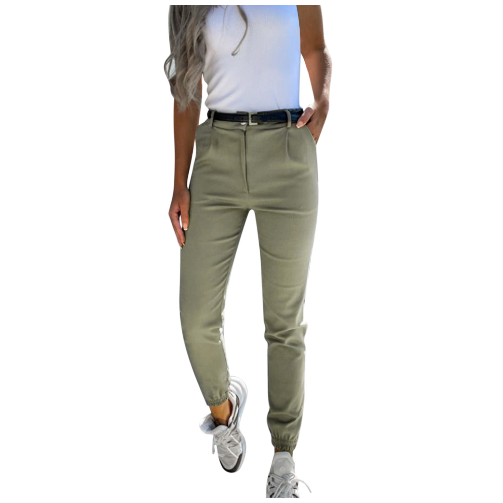 fvwitlyh Pants for Womens Work Pants Office Casual Curvy Workout Out Pants  Casual Waist Solid Pants Fitness Pocket Casual Pants Women Tall Cargo Pants  Women 