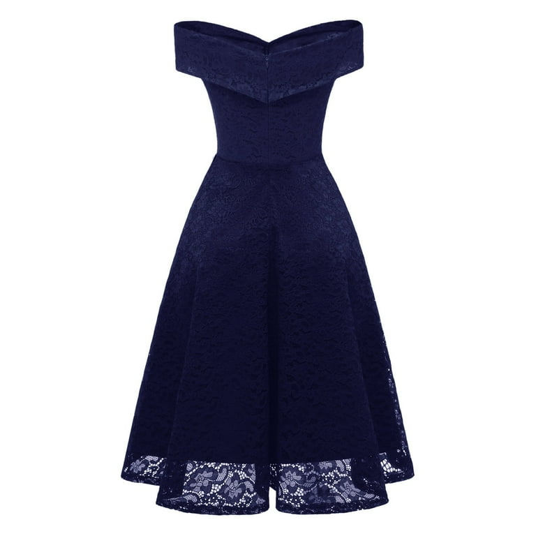 Sexy Solid Hollowed Out Off the Shoulder Lace Dress Dresses Sexy Solid Hollowed Out Off the Shoulder Lace Dress Dresses