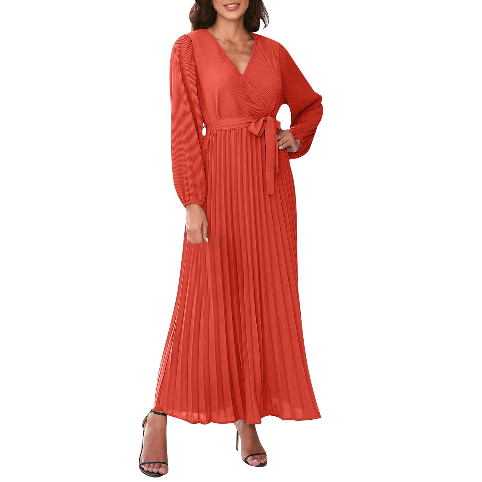 fvwitlyh Red Sweater Dress Women s Half Sleeves V Neckline Lace Top Plus Size Party Swing Dress