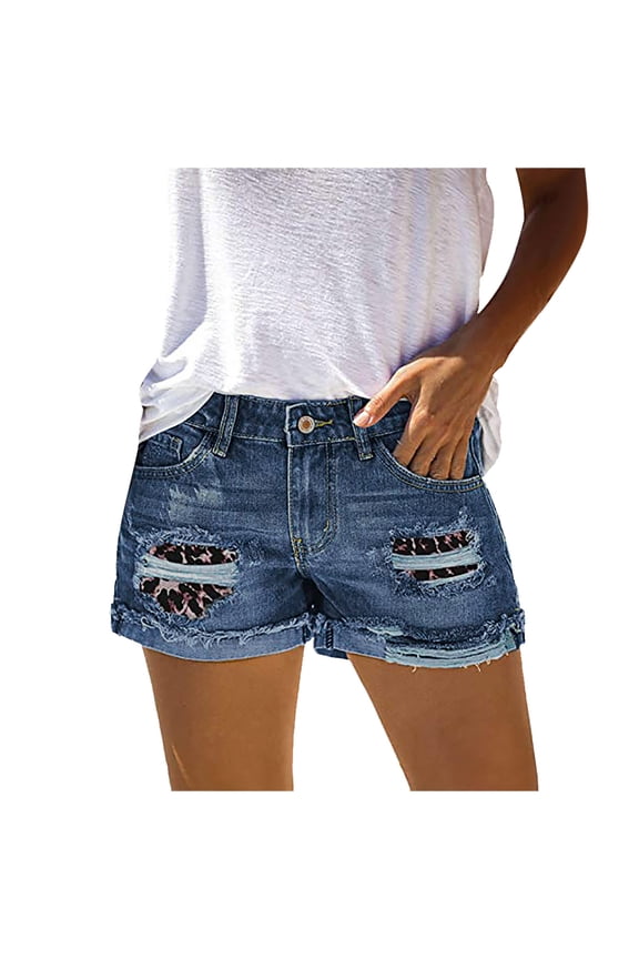 Sequin Shorts for Women Jean Shorts for Women Juniors, Summer High Waisted Stretchy Frayed Raw Hem Tassels Denim Shorts