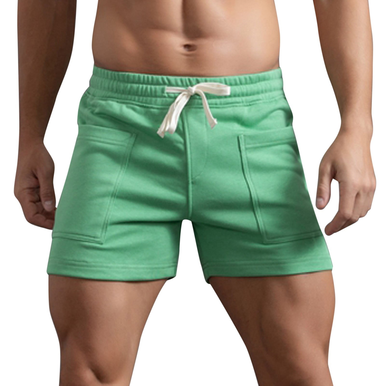 fvwitlyh Gym Shorts for Men 5 Inch Men's Slim-Fit 5 Flat-Front