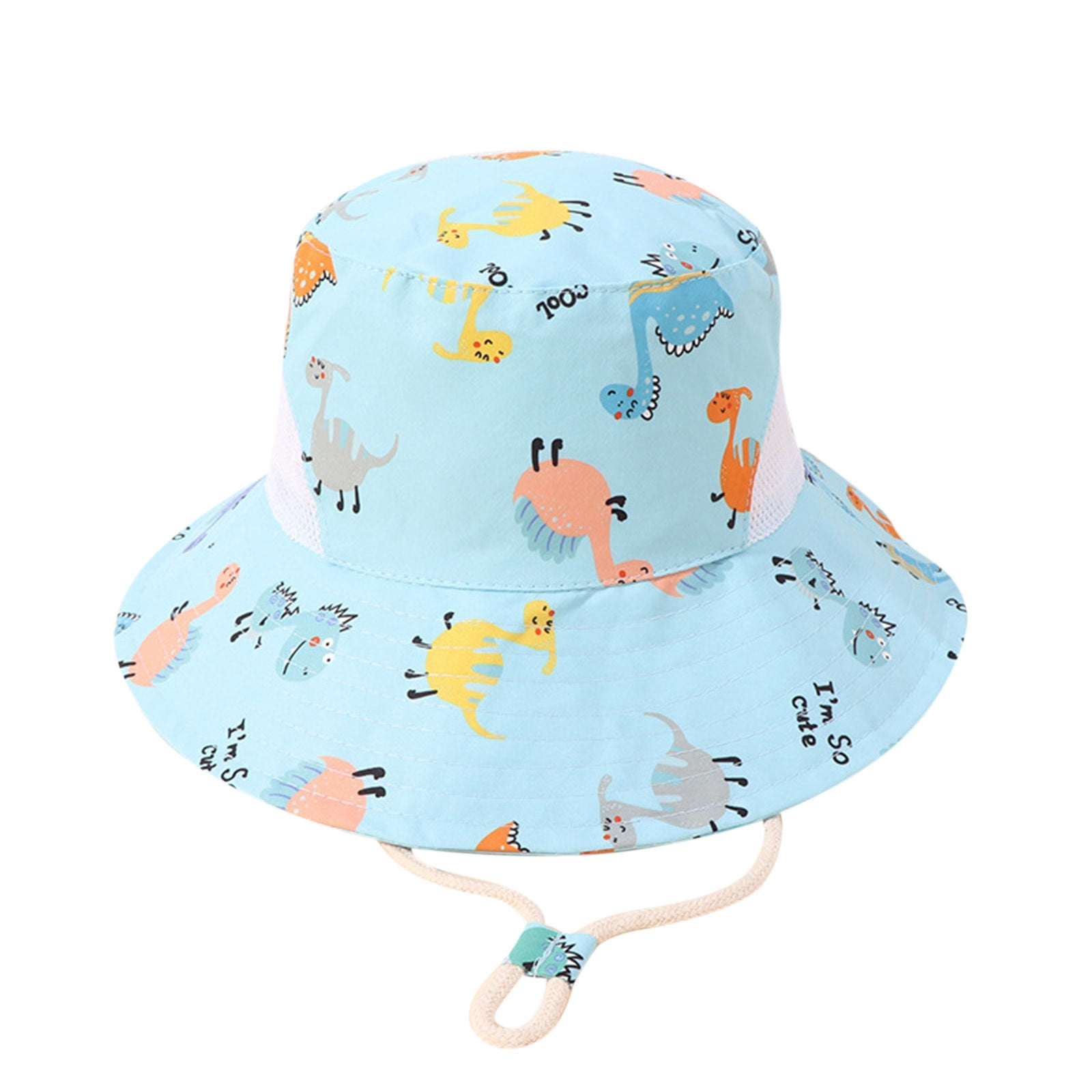 fvwitlyh Sis Hats Kids Adjustable Chin Strap Sun Hats Summer Spring Sun Hat  Cute Cartoon Outdoor Beach Bucket Cap The Child Hat