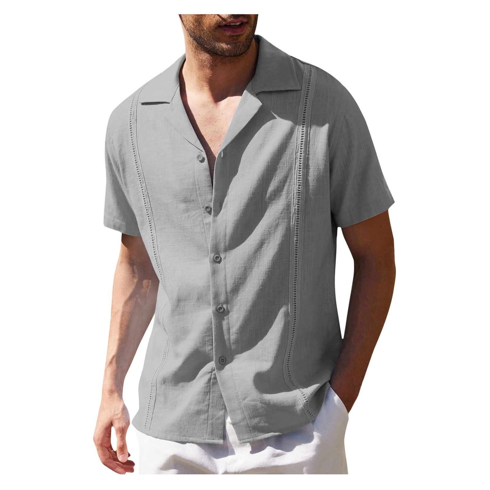 100 cotton men's short sleeve dress shirts Fvwitlyh Slim Fit Dress Shirts for Men Mens Short Sleeve Button Down Shirts 100% Cotton Plaid Casual Shirt with Pocket