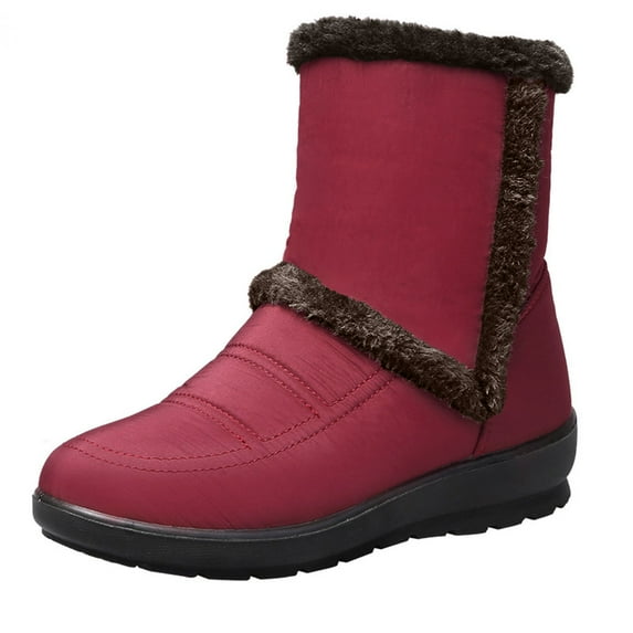 fvwitlyh Snow Boots for Women Insulated Snow Boots for Womens Winter Snow Boots Lined Warm Boots Slip On Waterproof Womens Fashion Boots Winter