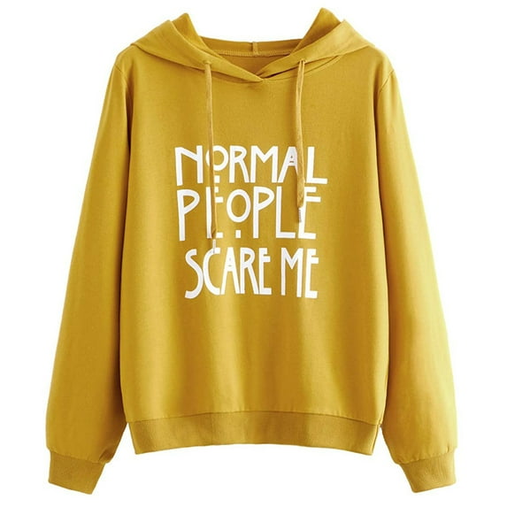 fvwitlyh Sweatshirts for Women Loose Fit Women's Plus-Size EcoSmart Sweatshirt with V-Notch Yellow 3X-Large