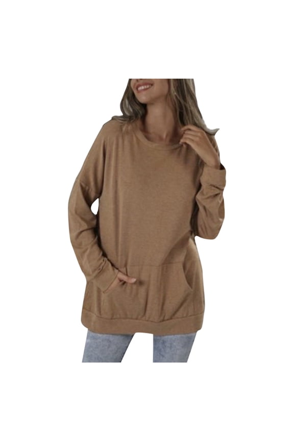 T Shirts for Women plus Size Womens Turtleneck Long Sleeve Casual Color Long-sleeved Pocket Solid Neck T-Shirts Round Winter Tech Sleeve Womens T Shirts
