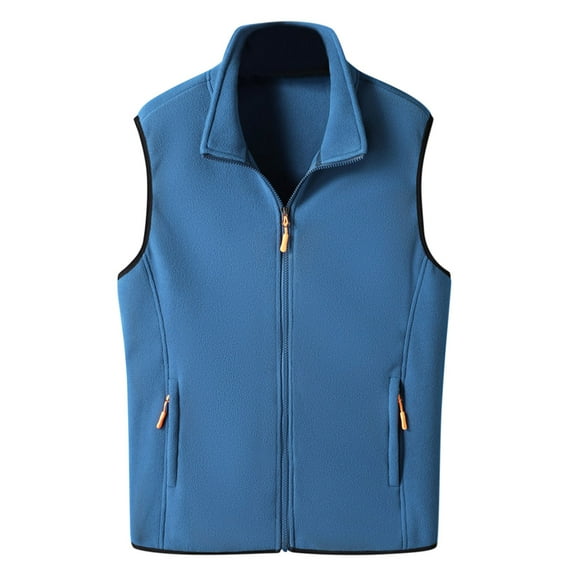 fvwitlyh Vest For Men Men's Loose Fit Washed Insulated Rib Collar Vest