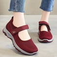 thumbnail image 1 of fvwitlyh Wide Width Mary Jane Shoes Women's Casual Walking Runing Sneakers Flat Shoes Outdoor Walking Women's Velcro Casual Single Shoes, 1 of 5