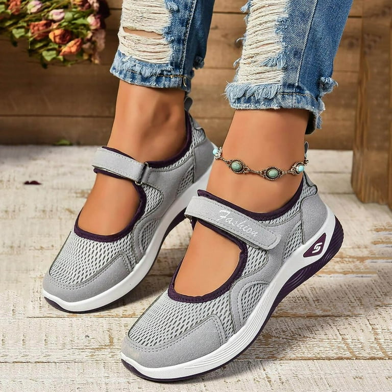fvwitlyh Wide Width Mary Jane Shoes Women's Casual Walking Runing