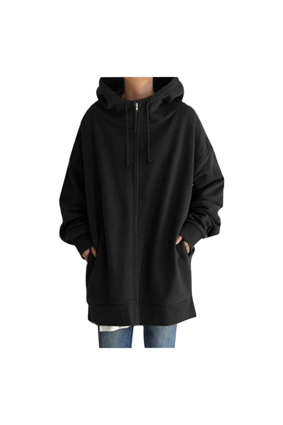 Women's Poncho Cape Snuggly Hooded Wearable Blanket Womens Solid Color Street Hooded Long Zipper Sweatshirt With Fleece Zippered Hooded Longline Fleece Lined Streetwear Pullover Jacket