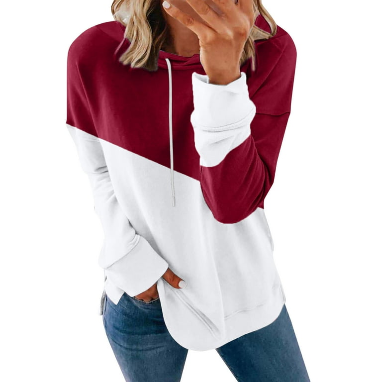fvwitlyh Y2K Hoodie Women's Ruby Ruffle-Shoulder Supersoft Stretch  Sweatshirt XX-Large