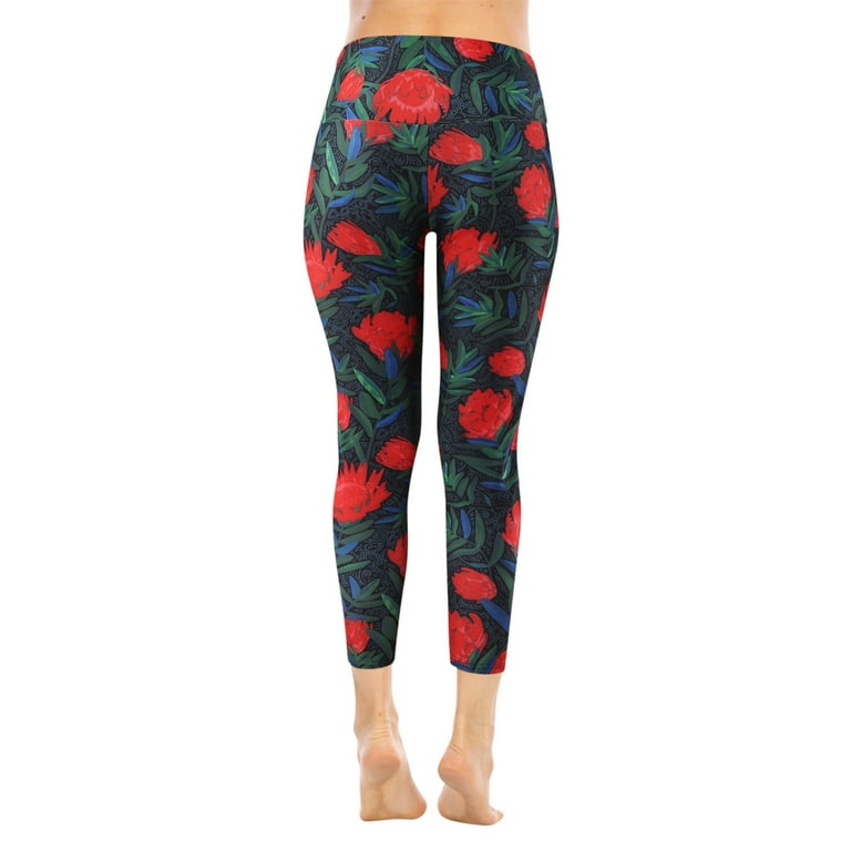 fvwitlyh Yoga for Women Pants with Pockets Floral Tights Casual
