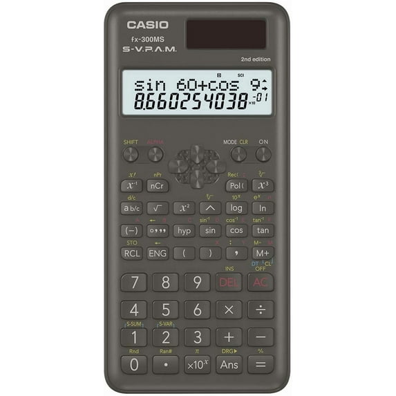 fx-300MS Plus 2nd Edition – Standard Scientific Calculator with 2-Line Display | 10-Digit LCD, Trig, Stats, Fractions | Ideal for High School Algebra, Trigonometry & Test Prep