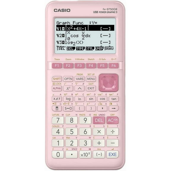 fx-9750GIII Graphing Calculator | Natural Textbook Display Python Programming Ideal for Exams, STEM & Advanced Math Pink