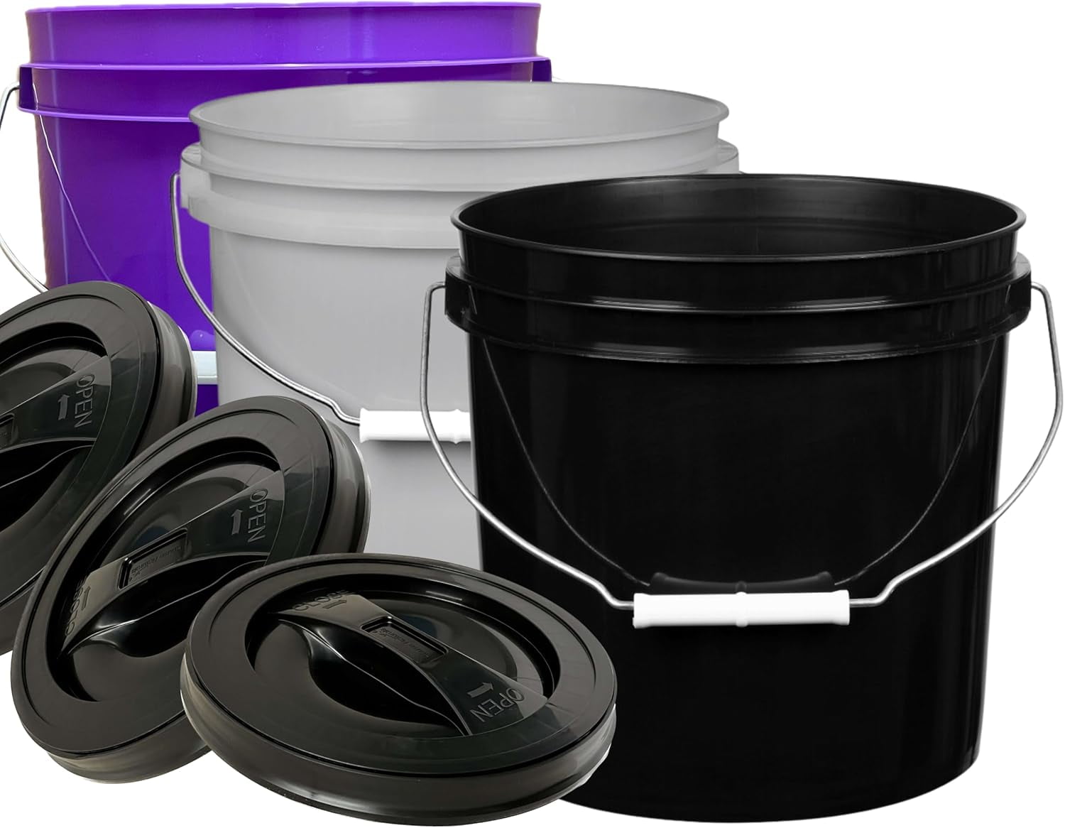 g 2 Gallon Purple Food Grade BPA Free Made in USA Bucket with Screw On ...