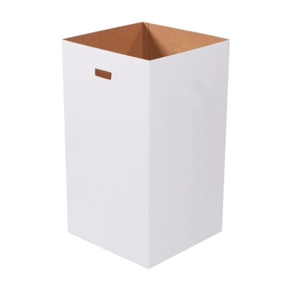 g 50 Gallon 18" L x 18" W x 36" H 10-Pack Cardboard Trash Cans and Recycling Bins, Reusable or Disposable Pop Up Garbage Boxes for Parties, Outdoor Events, Heavy Duty, Plain,Trash can