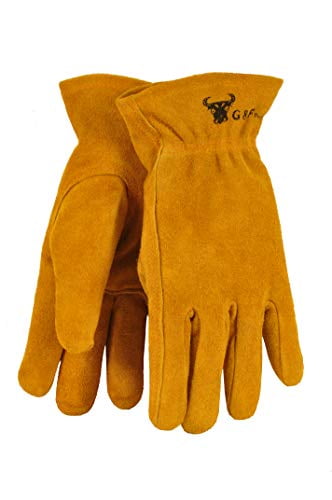 g & f 5013m justforkids kids genuine leather work gloves, kids garden gloves, 4-6 years old