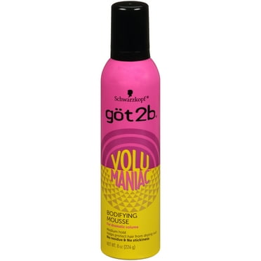göt2b Volumaniac Bodifying Volumizing Spray Hair Styling Mousse, 8 oz