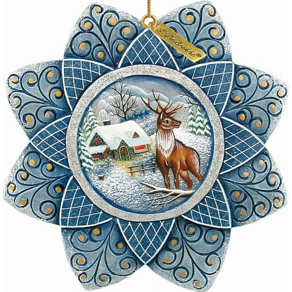 gDebrekht 6102190 general Holiday Stag Snowfall Ornament 45 in