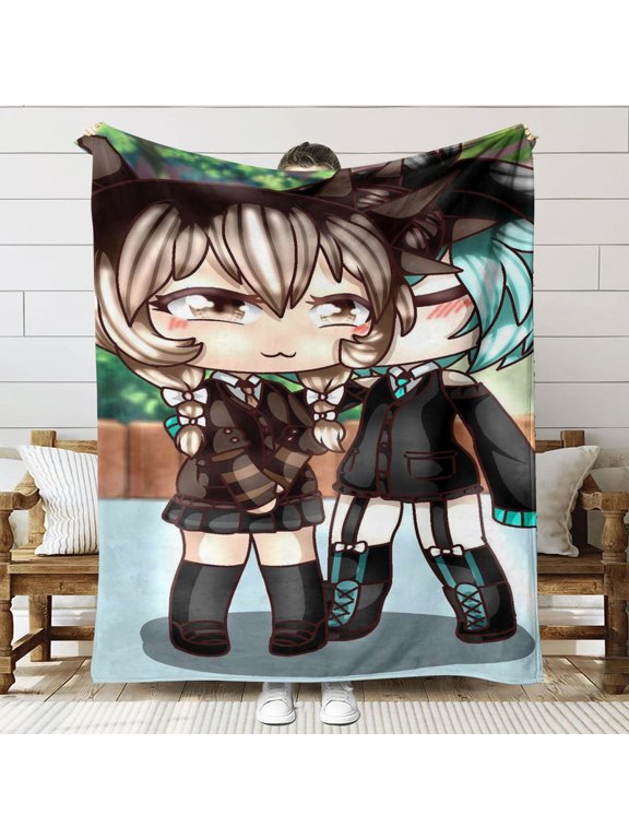 gacha life Anti Pilling Flannel Blanket Gifts for Fans Lover Girls Boys Women Present Hoodie Him Bed 30"x40"