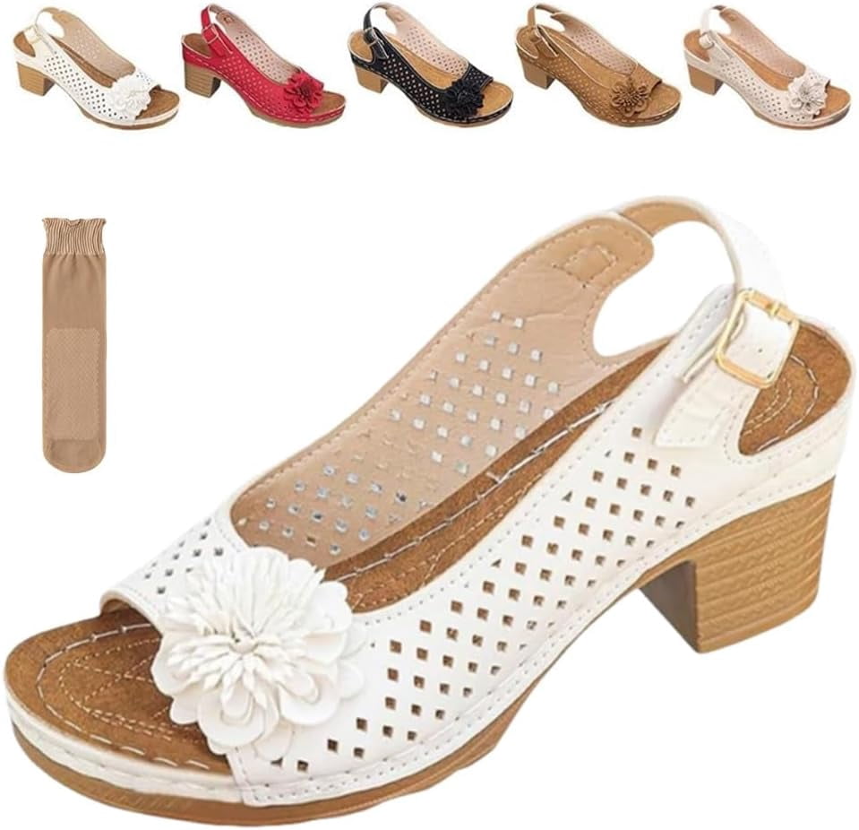 Women's For Summer Lady Style Buckle Strap Square Toe Heels