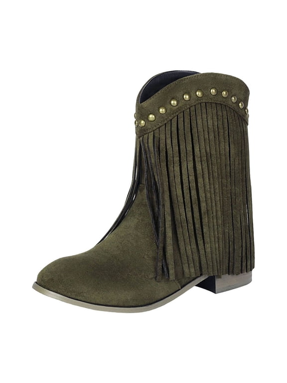 Ankle Boots For Women Ankle Boots Women's Fashionable Casual Versatile Cool Winter Tassel Sleeve Boots Short Boots Thick Heel Ankle Boots