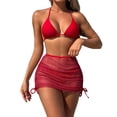 thumbnail image 1 of gakvbuo Bikini Sets For Women Two Piece Swimsuits Summer Beach Swim Bathing Suits Women Solid With Chest Pad Bikini Swim Shorts Split Swimsuit Swimming Trunks And Swimming Skirts, 1 of 8