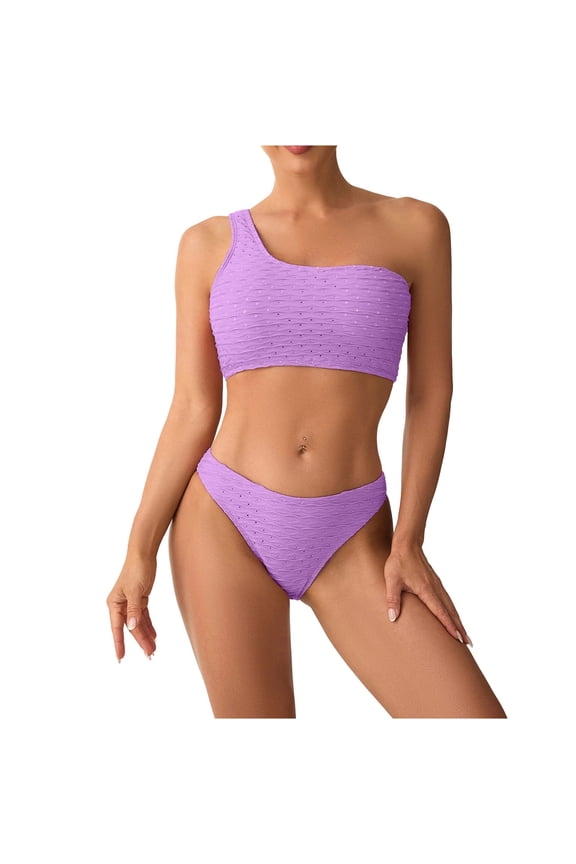 Bikini Sets For Women Two Piece Swimsuits Summer Beach Swim Bathing Suits Women Solid Color Lace-up Split Swimsuit Bikini Beach Hot Spring Two-piece Swimsuit Suit