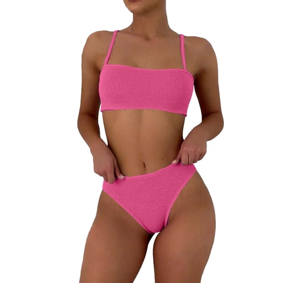 gakvbuo Bikini Sets For Women Two Piece Swimsuits Summer Beach Swim Bathing Suits Women's Daily Swimsuit Conservative Conjoined Body Swimsuit Beach Two-Piece Set