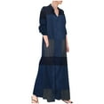 thumbnail image 1 of gakvbuo Button Down Shirts Maxi Dress For Women Long Skirt Long Sleeve With Pocket Spring Shirt Collar Fall Dresses For Women 2023, 1 of 7