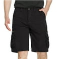 thumbnail image 1 of gakvbuo Cargo Pants For Men Cargo Pants Plus Size Bermuda Shorts Joggers Sweatpants Shorts Loose Fit Knee Length With Pocket Straight Button Zipper Shorts, 1 of 6