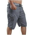 thumbnail image 1 of gakvbuo Cargo Shorts For Men Cargo Pants Plus Size Bermuda Shorts Joggers Sweatpants Shorts Loose Fit Knee Length With Pocket Straight Button Zipper Sport Shorts, 1 of 3