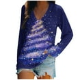 thumbnail image 1 of gakvbuo Christmas Sweater for Women Pullover Tops Fall Tunic Blouse Hoodless Sweatshirt 1, 1 of 4