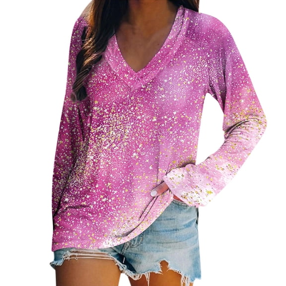 gakvbuo Christmas Sweater for Women Pullover Tops Fall Tunic Blouse Hoodless Sweatshirt 1