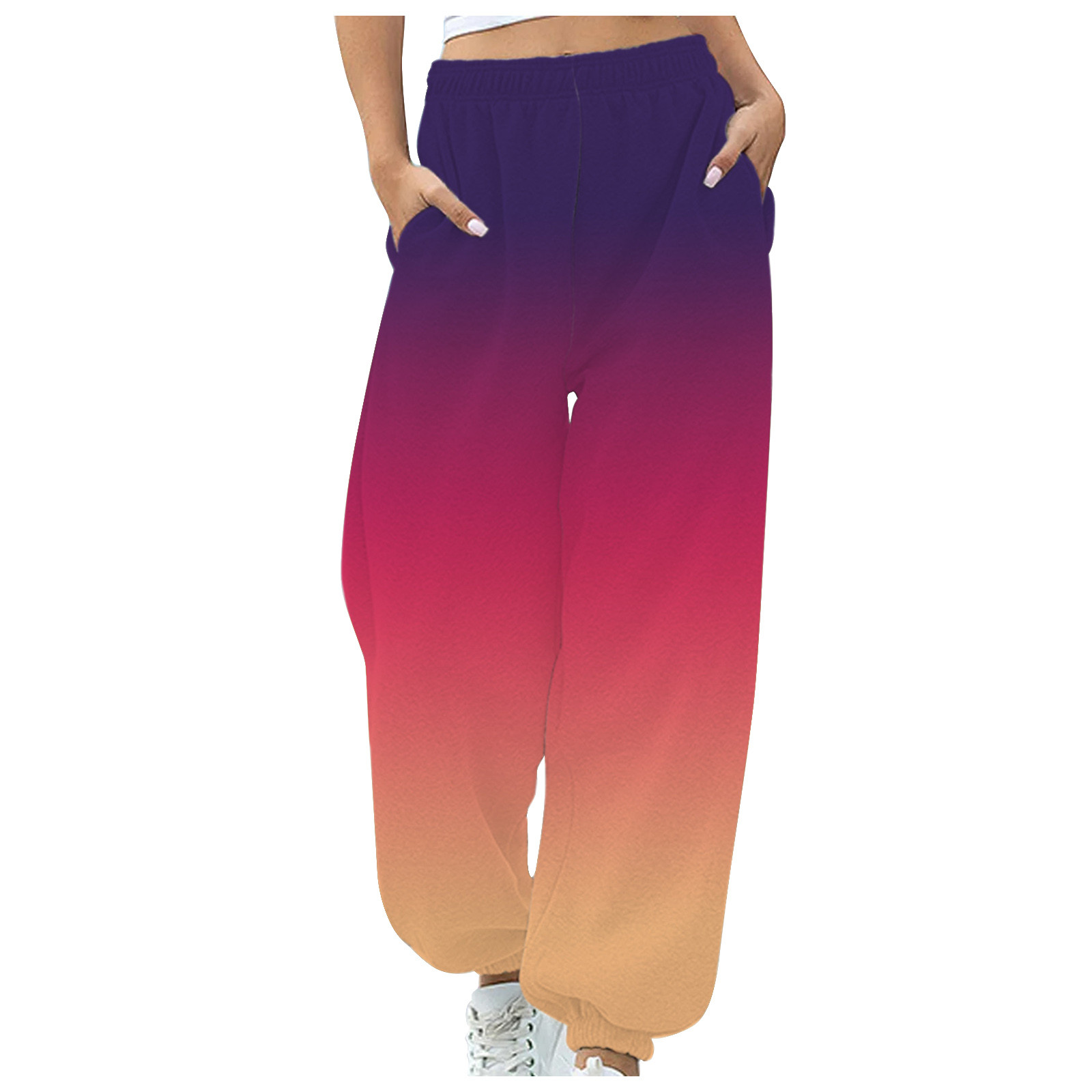 gakvbuo Cinch Bottom Baggy Sweatpants for Women High Waiste Workout