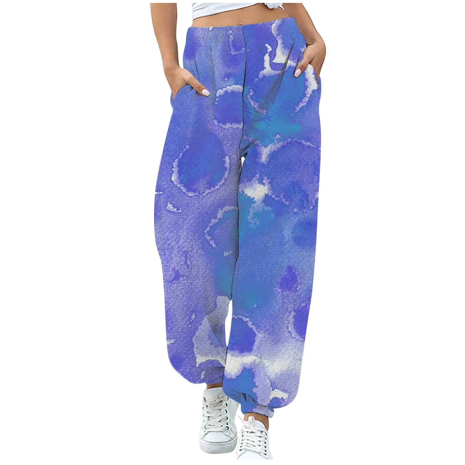 gakvbuo Cinch Bottom Baggy Sweatpants for Women High Waiste Workout