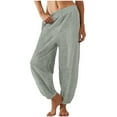 thumbnail image 1 of gakvbuo Cinch Bottom Baggy Sweatpants For Women High Waiste Workout Active Joggers Pants For Gym Sporty Athletic Fitting Cargo Sweatpants For Women Baggy Lounge Trousers Long Leg Pants With Pockets, 1 of 7