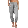 thumbnail image 1 of gakvbuo Cuffed Ankle Pants For Women Athletic Tapered Pants Baggy Sweatpants With Pockets Lounge Pajams Pants Drawstring Elastic Waist Running Joggers Pants Fall Clothes Outfittings 2024, 1 of 7
